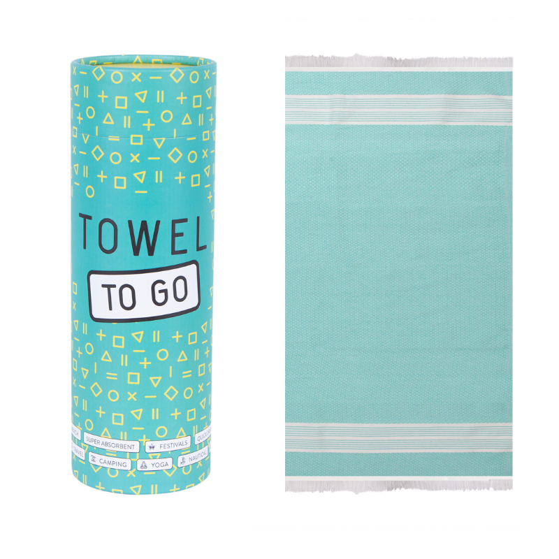 Serviette bleue &quot;Towel to go&quot;