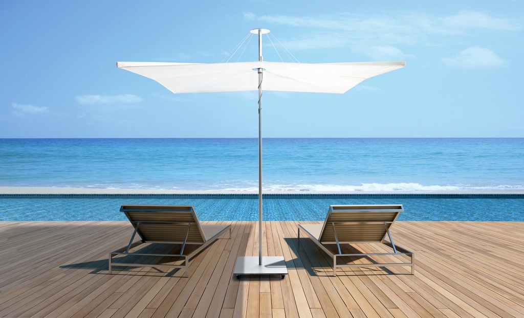 Parasol Umbrosa INFINA carré 2,5 m aluminium