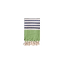 Serviette lignée bleu/vert &quot;Towel to go&quot;